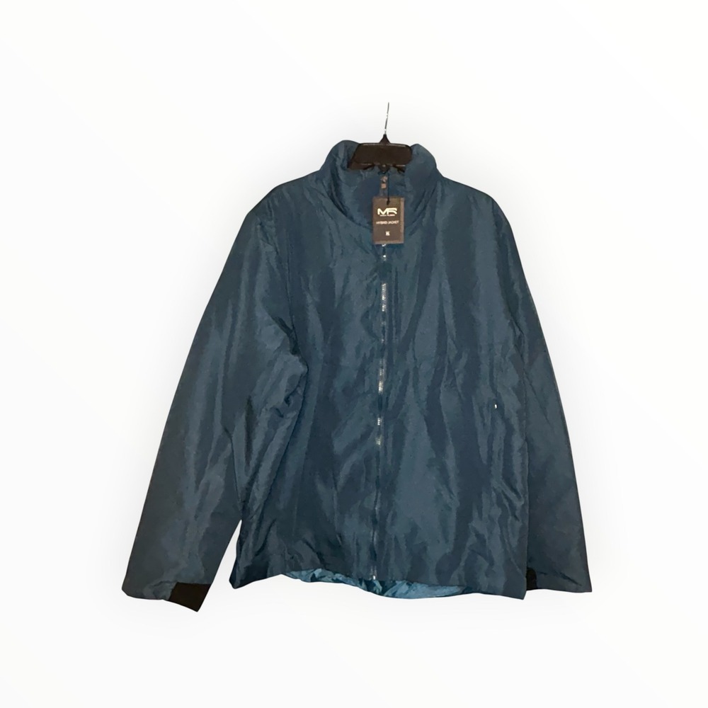 Mack Russo Hybrid Jacket Mens XL Blue Full Zip Ripstop Windbreaker IT2302 NWT